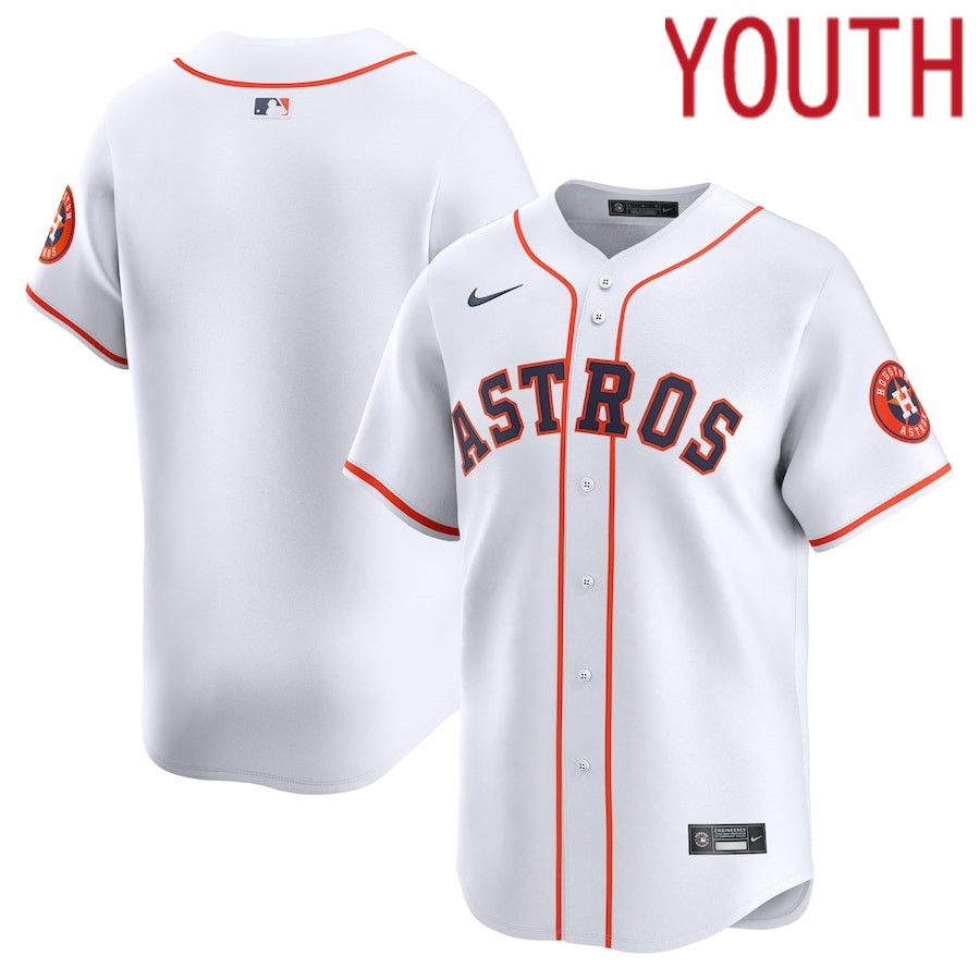 Youth Houston Astros Nike White Home Limited MLB Jersey->youth mlb jersey->Youth Jersey